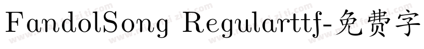 FandolSong Regularttf字体转换